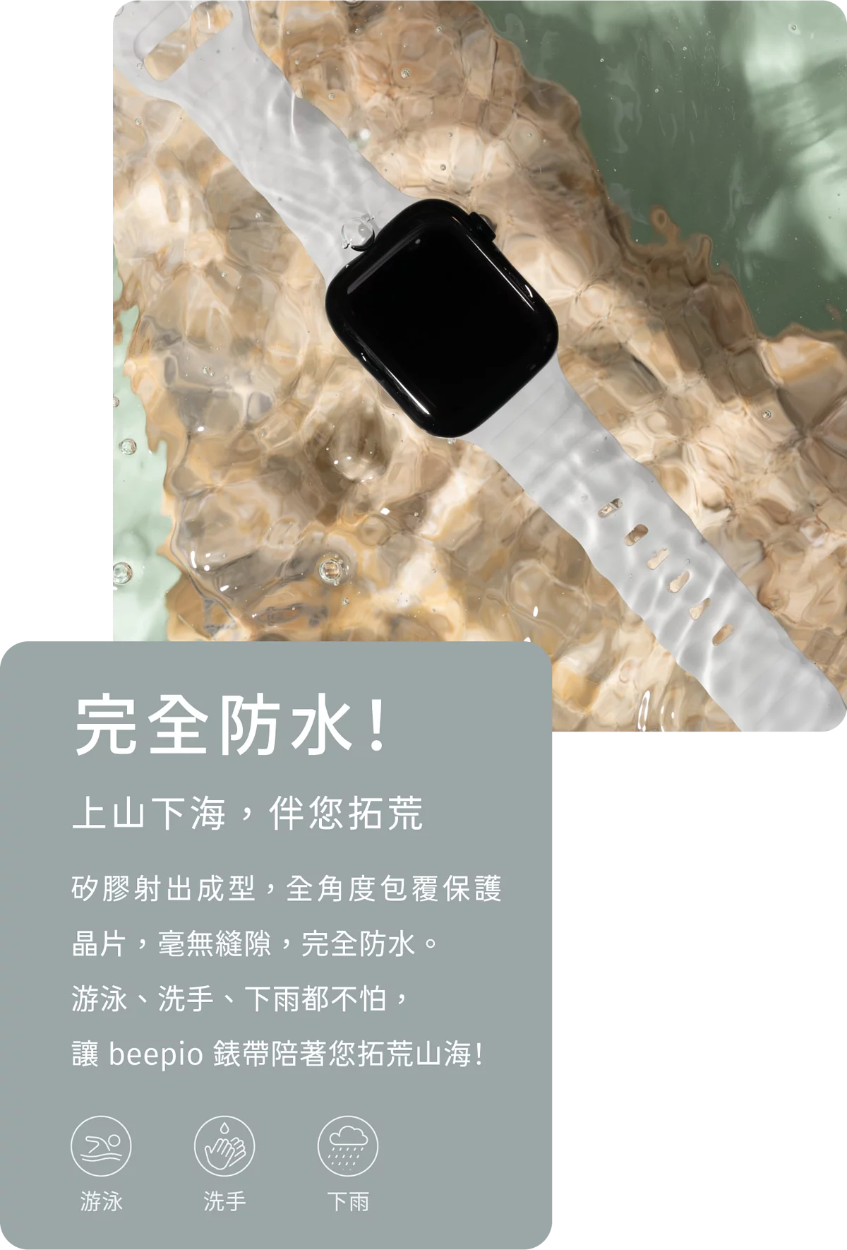 beepio 悠遊卡 Apple Watch 錶帶 感應 表帶 矽膠