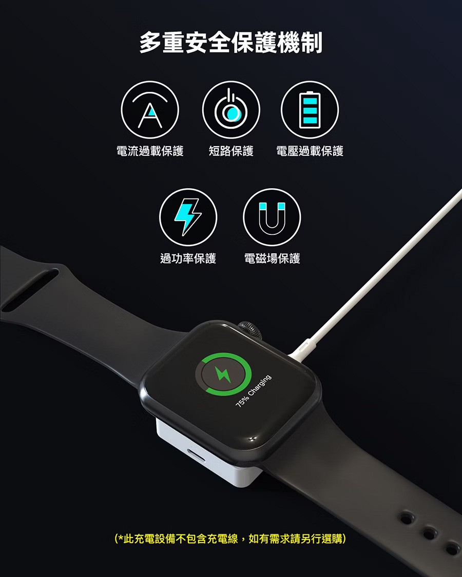 iFory Apple Watch MFi MFM 認證 Lightning / USB-C 無線充電器 – AWShop 蘋果倉庫