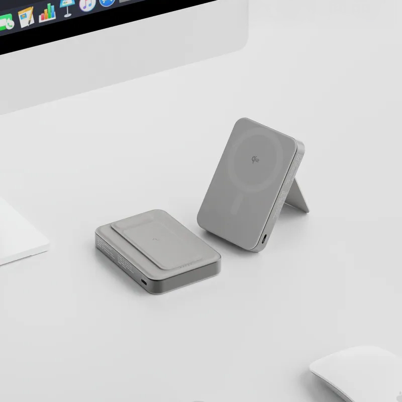 Allite LITE 超薄充 10000 mAh Qi2 磁吸支架行動電源（相容 MagSafe，產品標示 Wh，可帶上飛機）